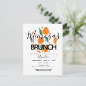 Mimosa Brunch Hand Getekende Bruidsborrel  Briefkaart (Staand voorkant)