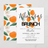 Mimosa Brunch Hand Getekende Bruidsborrel  Briefkaart (Voorkant / Achterkant)