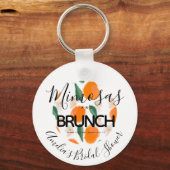 Mimosa Brunch Hand Getekende Bruidsdouche Favor Sleutelhanger (Voorkant)