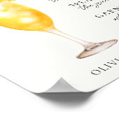 Mimosa Champagne Bar Drink Teken Poster (Hoek)