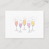 Mimosa Champagne Bellini Peach Vrijgezellenfeest Informatiekaartje (Achterkant)