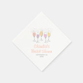 Mimosa Champagne Bellini Peach Vrijgezellenfeest Servet (Hoek)