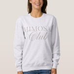 Mimosa Champagne Club Vrouwen Brunch Sweatshirt<br><div class="desc">Sluit je aan bij de ultieme brunchploeg met ons "Mimosa Club" -sweatshirt - een must-have voor bubbelliefhebbers en weekendstrijders! Dit gezellige, leuke en casual sweatshirt is ideaal om mimosa's te drinken met je besties, in stijl te loungen of cadeau te doen aan je favoriete brunchpartner. Gemaakt voor comfort en ontworpen...</div>