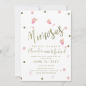 Mimosa Confetti Roze Bridal Shower Kaart (Voorkant)