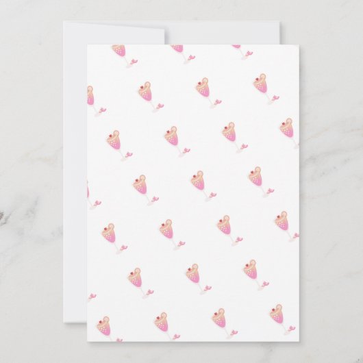 Mimosa Confetti Roze Bridal Shower Kaart (Achterkant)