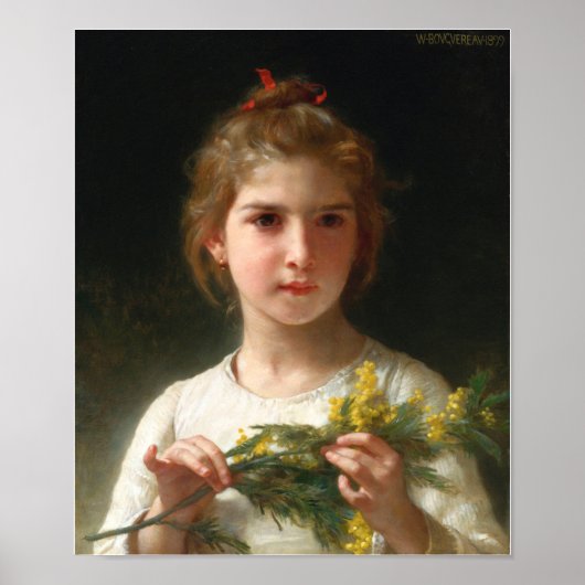 Mimosa door William Bouguereau Poster (Voorkant)