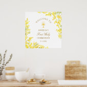 Mimosa Eerste Communie Welkom Poster (Keuken)