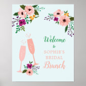 Mimosa en Bloemen Brunch en Bruisende Bruidsborrel Poster (Voorkant)