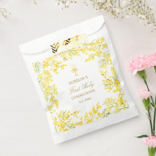 Mimosa First Communion Bedankzakje (Gezegeld)
