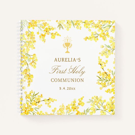Mimosa First Communion Guest Book Notitieboek (Voorkant)