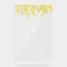 Mimosa First Communion Welcome Acryl Bord