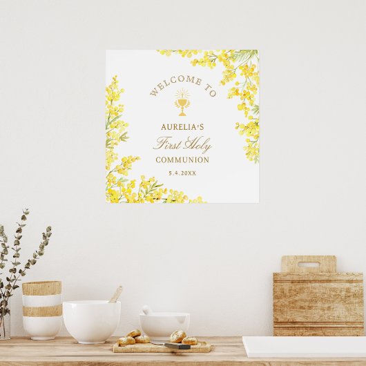 Mimosa First Communion Welcome Poster (Keuken)
