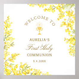 Mimosa First Communion Welcome Poster