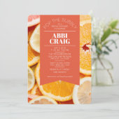 "Mimosa" - Flat Citrus Bruids Douche Uitnodiging (Staand voorkant)