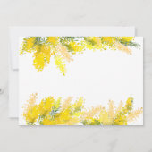 Mimosa Flowers Bridal Shower Invitation Kaart (Achterkant)
