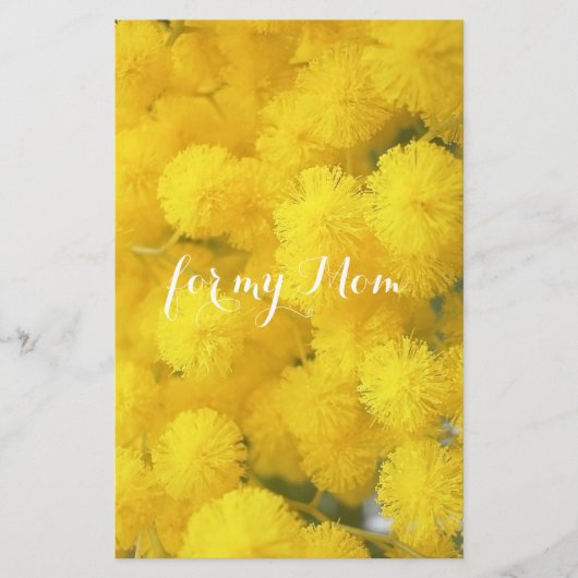 Mimosa. Gele bloemen Briefpapier (Voorkant)