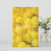 Mimosa. Gele bloemen Briefpapier (Staand voorkant)