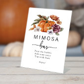 Mimosa Herfst Bar Teken Reclamebord Met Voetstuk