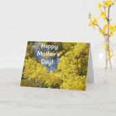 Mimosa in Bloom Moederdag Kaart (Gele Bloem)