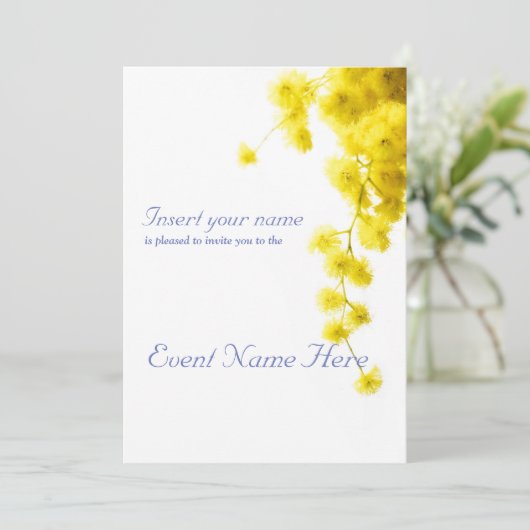 Mimosa Kaart (Staand voorkant)