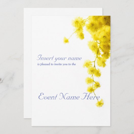 Mimosa Kaart (Voorkant / Achterkant)