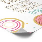 Mimosa Mam-osa Bar Tafel Baby shower Donut Poster (Hoek)