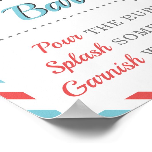 Mimosa Mom-osa Bar Drank Reizen Vliegtuig Feest Poster (Hoek)