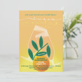 Mimosa Morning Bridal Brunch Uitnodiging (Staand voorkant)