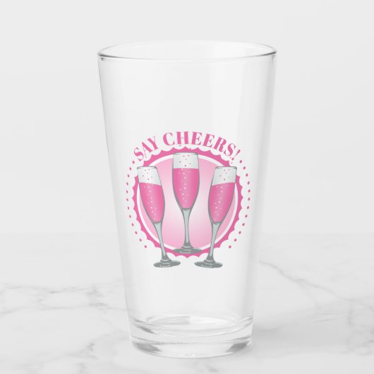 Mimosa Pink Champagne Glasses Glas (Voorkant)