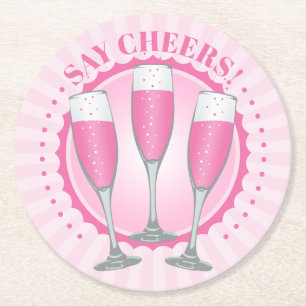 Mimosa Pink Champagne Glasses Onderzetter