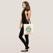 Mimosa Rainbow Champagne Glasses Canvas tas (Voorkant (model))
