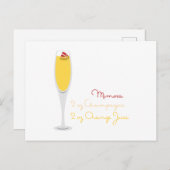 Mimosa Recipe Briefkaart (Voorkant / Achterkant)