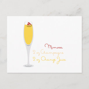 Mimosa Recipe Briefkaart