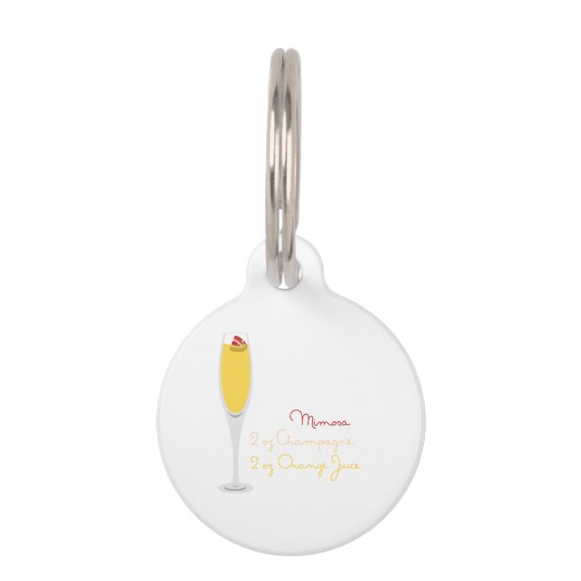 Mimosa Recipe Huisdierpenning (Voorkant)