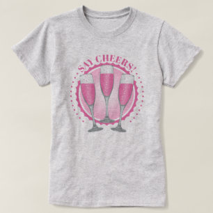 Mimosa Roze Champagne Glazen T-Shirt