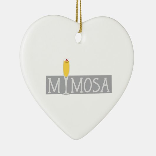 Mimosa Sign Keramisch Ornament (Rechts)