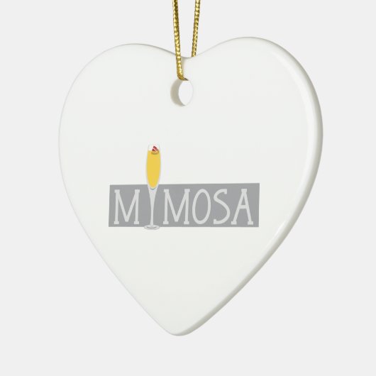 Mimosa Sign Keramisch Ornament (Links)