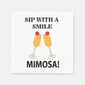 Mimosa Sip met een glimlach Mimosa Party Servet (Voorkant)