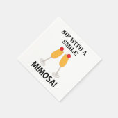 Mimosa Sip met een glimlach Mimosa Party Servet (Hoek)