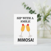 Mimosa slok met een glimlach Mimosa Briefkaart (Staand voorkant)