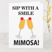 Mimosa slok met een glimlach Mimosa Kaart (Gele Bloem)