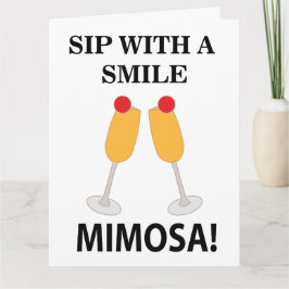 Mimosa slok met een glimlach Mimosa Kaart