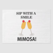 Mimosa slok met een glimlach Mimosa Tissuepapier (Voorkant)
