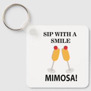 Mimosa Slurp Met Een Glimlach Mimosa Sleutelhanger