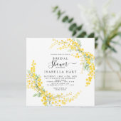 Mimosa Spring Flowers Boho Floral Vrijgezellenfees Kaart (Staand voorkant)