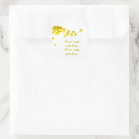 Mimosa Vierkante Sticker (Tas)