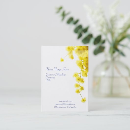Mimosa Visitekaartje (Staand voorkant)