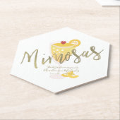 Mimosa Vrijgezellenfeest Hartelijk dank Kartonnen Onderzetters (Schuin)