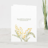 Mimosa waterverf bloemen bruiloft programma (Achterkant)