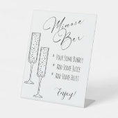 Mimosa-weergaveteken Reclamebord Met Voetstuk (Voorkant)